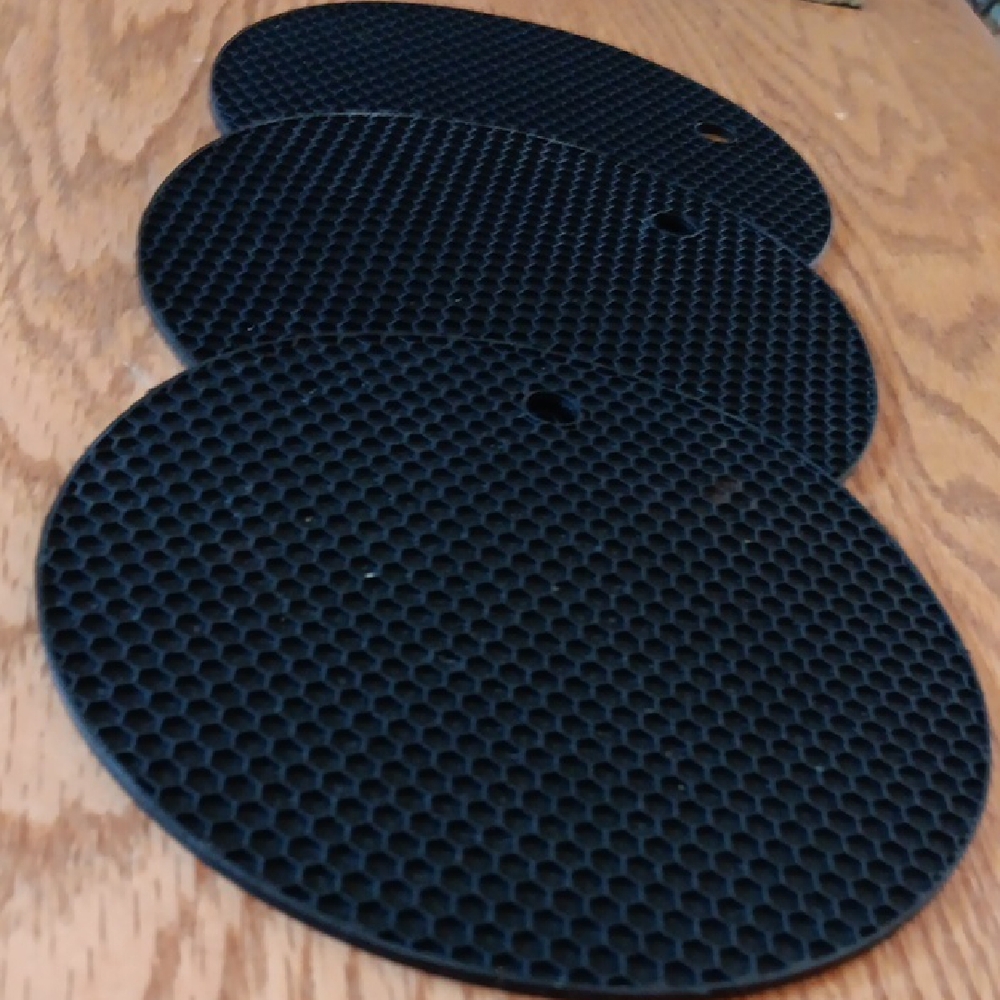 Set of Black Silicone Trivets
